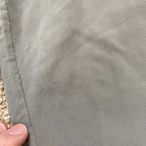 Grana Pull On Pants XS Short Petite XS PXS Gray Silk Lagenlook Straight Leg - Picture 5 of 9